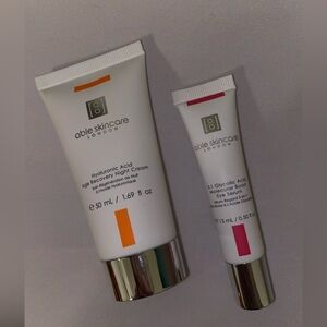 Able Skincare lot Hyaulronic Acid night cream & 3-1 Glycolic acid eye serum New